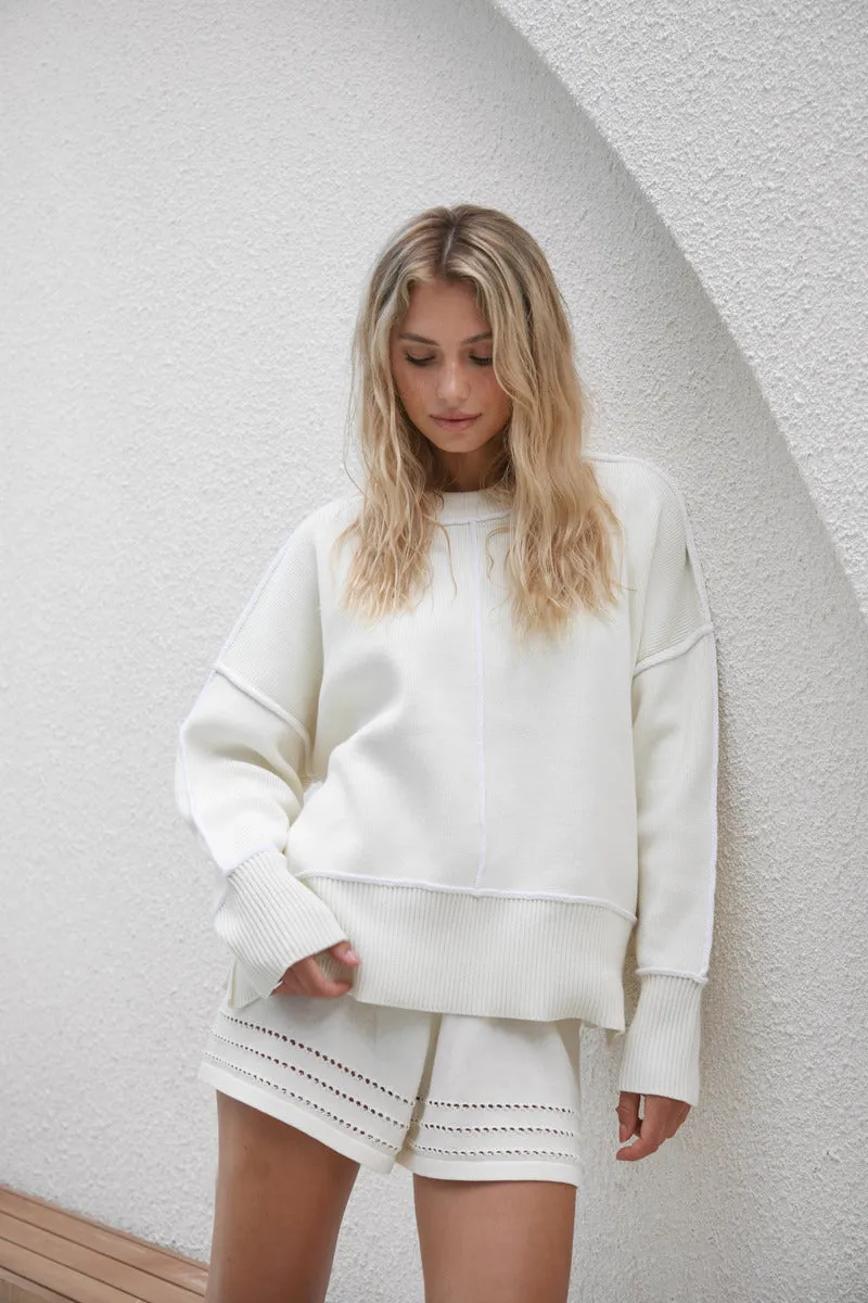 AFTER HOURS KNIT TOP - NATURAL