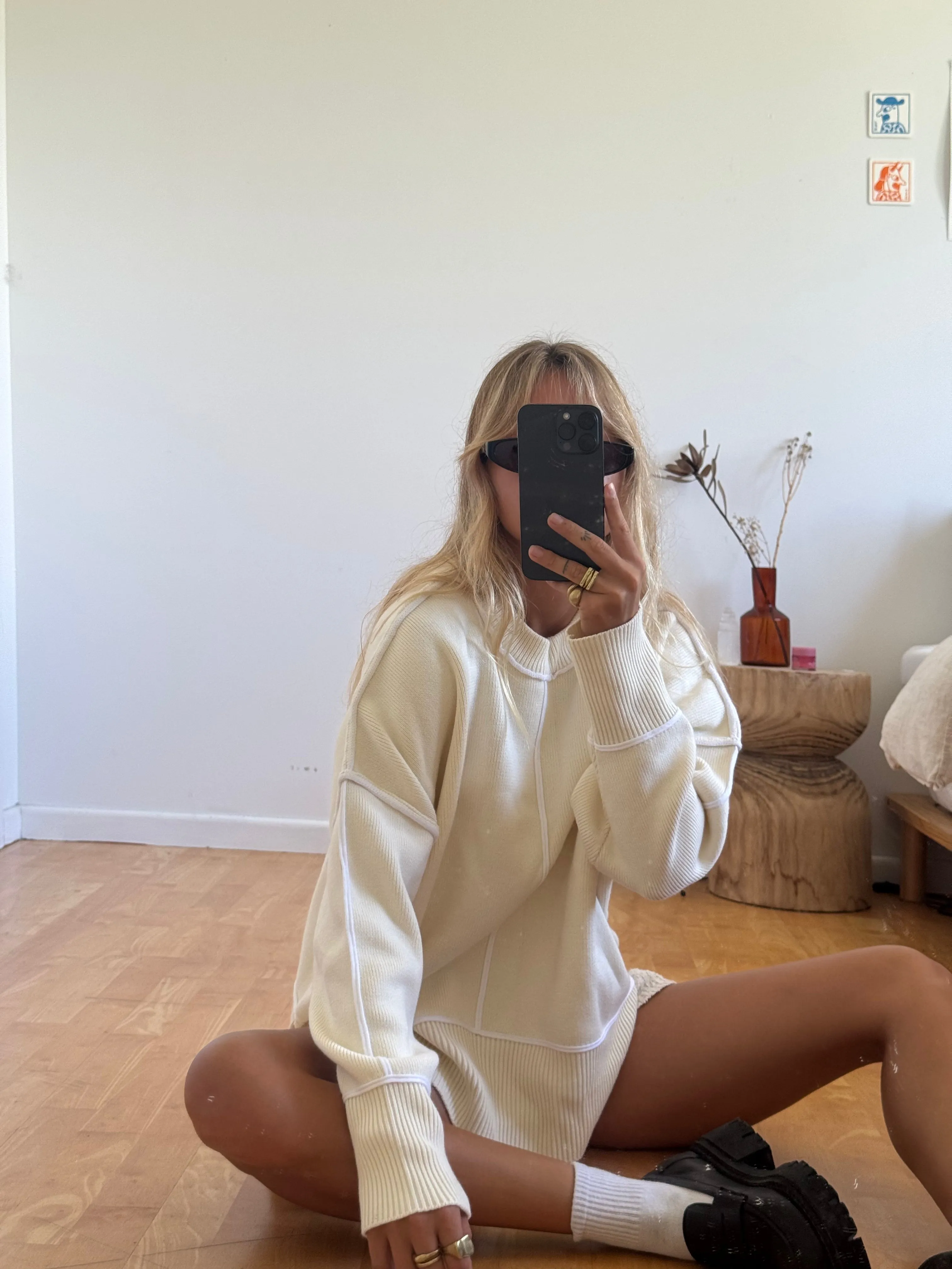AFTER HOURS KNIT TOP - NATURAL