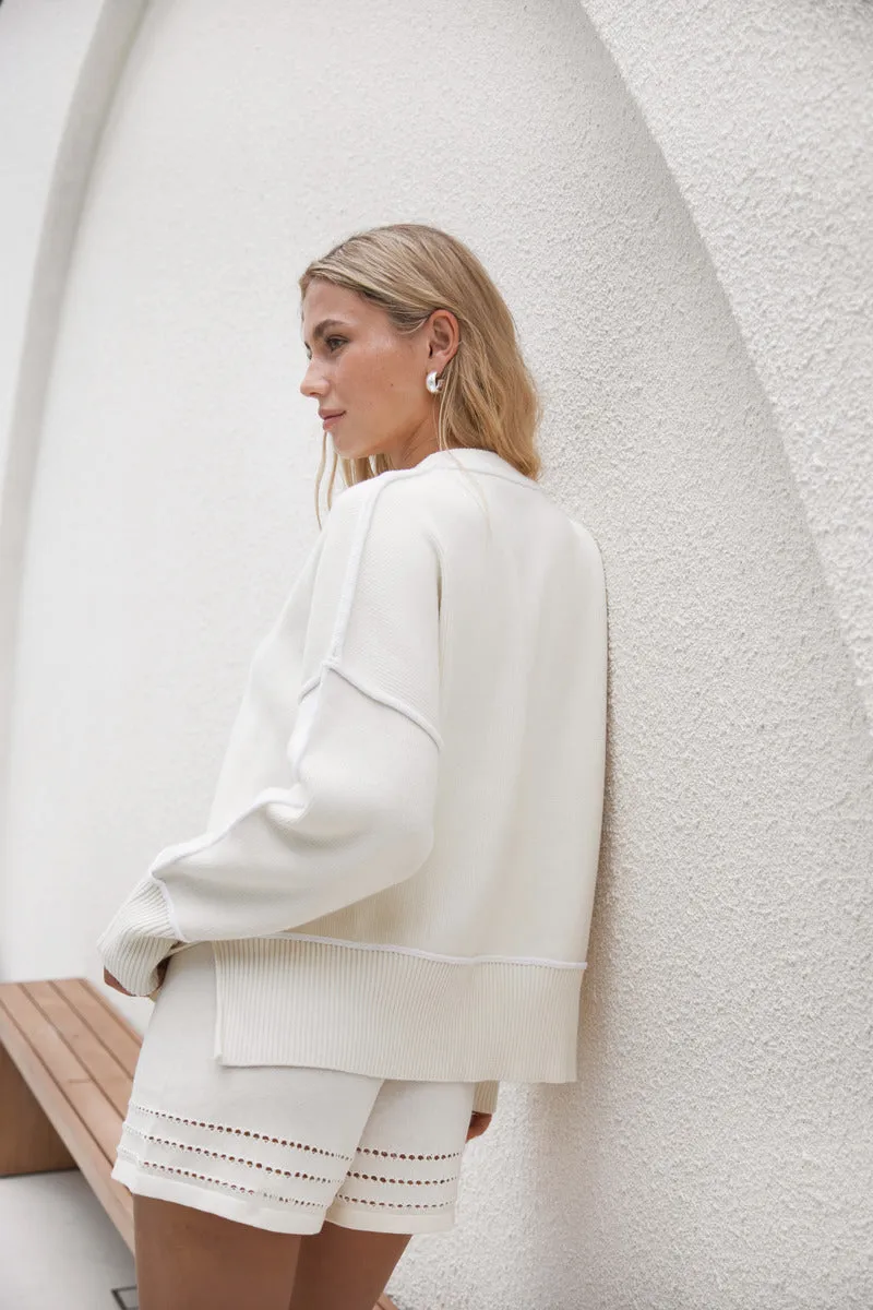 AFTER HOURS KNIT TOP - NATURAL