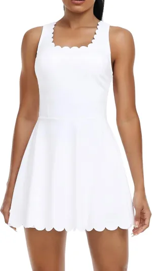 ATTRACO Women Tennis Dress with Shorts Workout Golf Skirts with Pockets Athletic Dresses