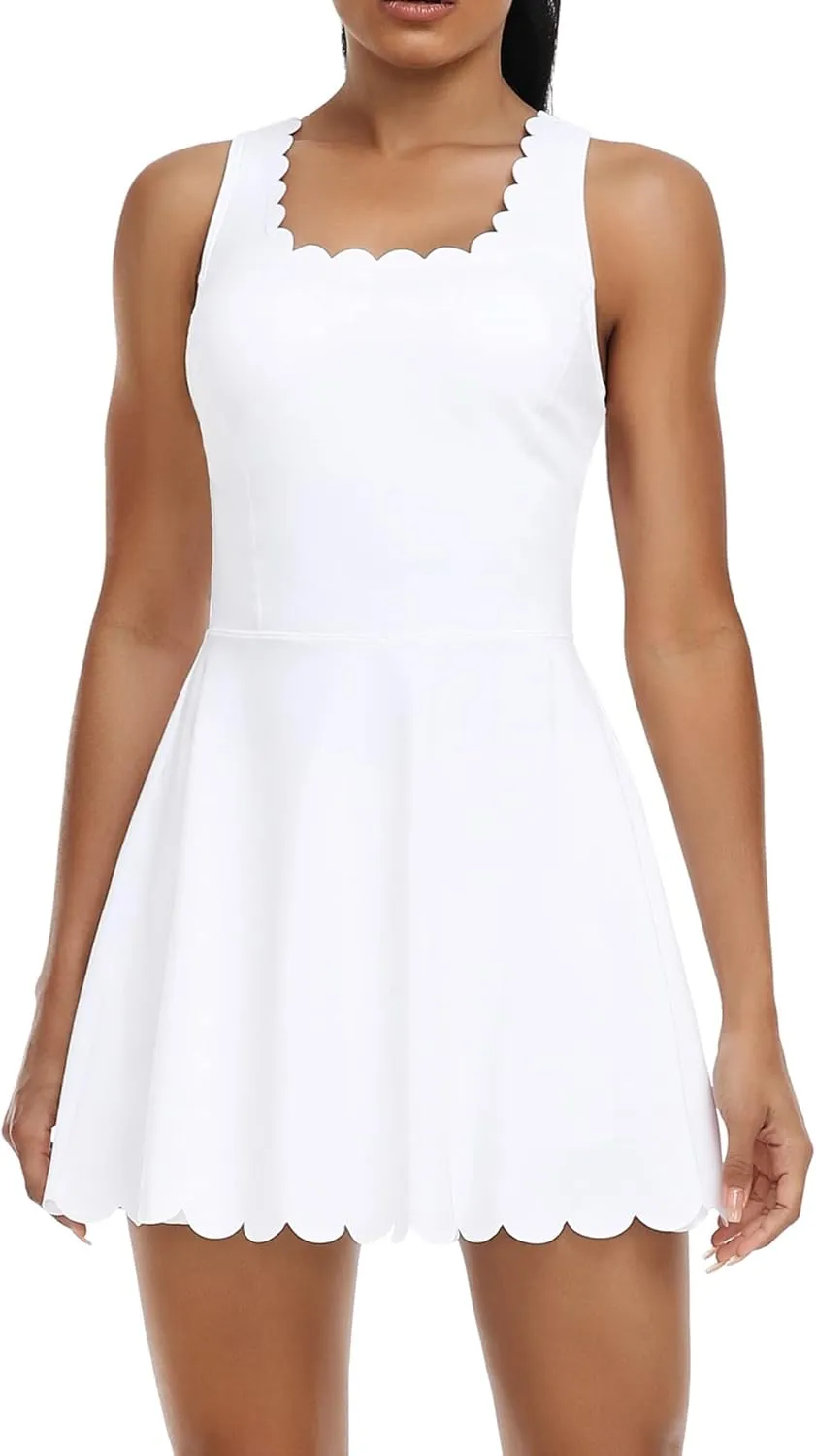 ATTRACO Women Tennis Dress with Shorts Workout Golf Skirts with Pockets Athletic Dresses