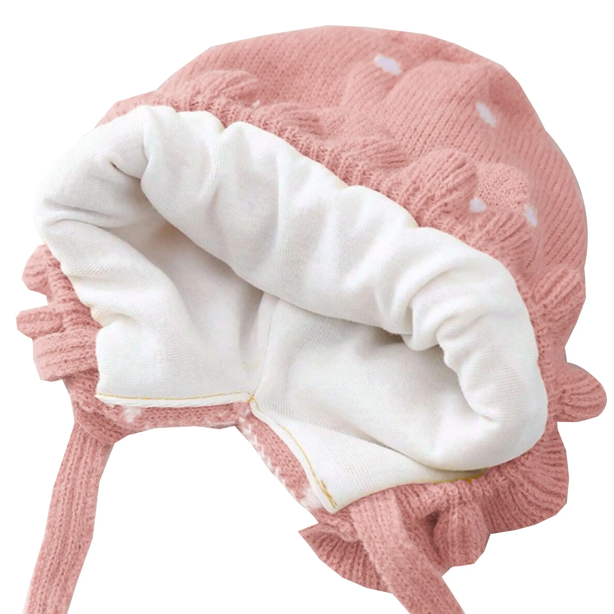 Babymoon Unisex Rabbit Winter Boy’s Girls Kids Cap Hat Baby Headwear | 0-24 M | Pink