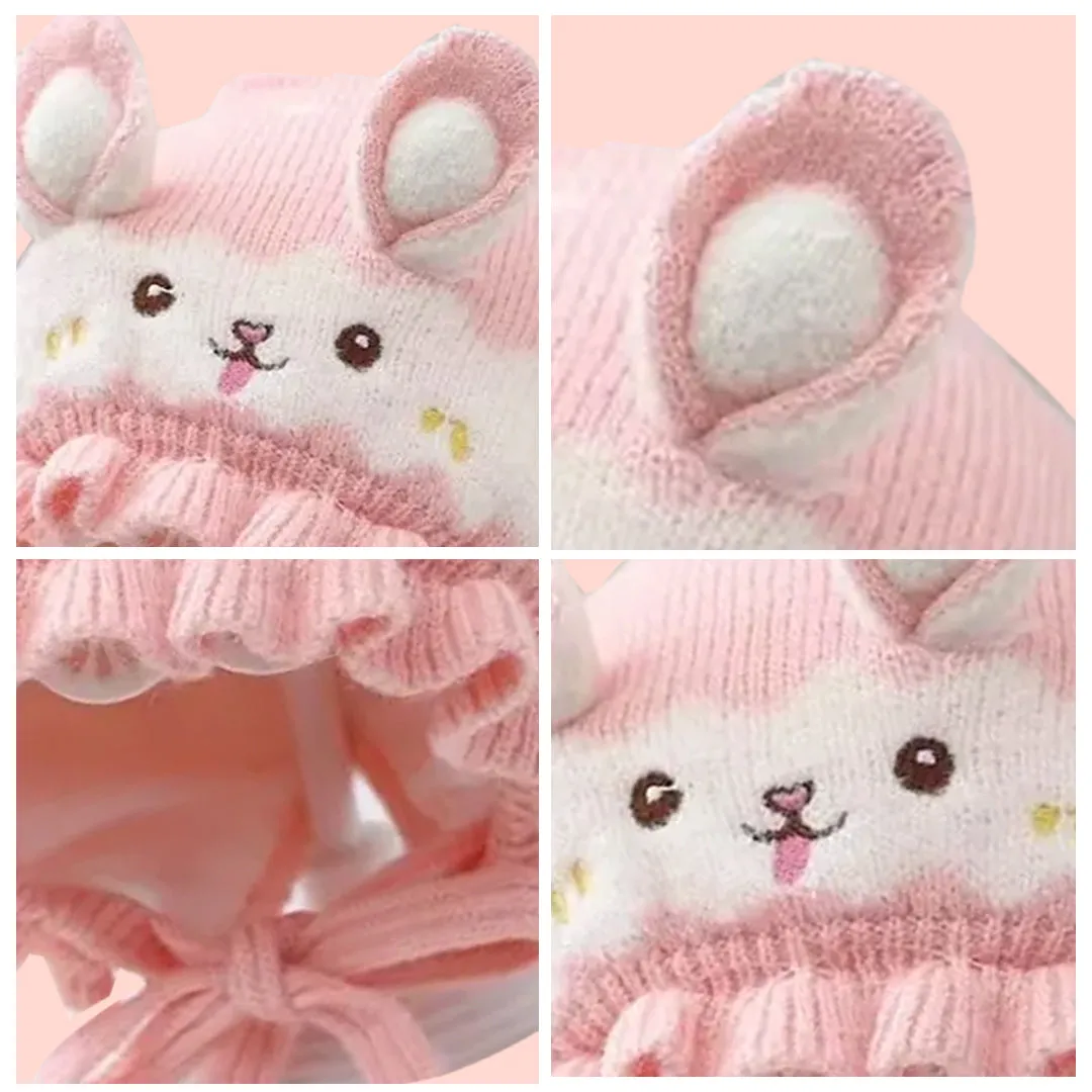 Babymoon Unisex Rabbit Winter Boy’s Girls Kids Cap Hat Baby Headwear | 0-24 M | Pink