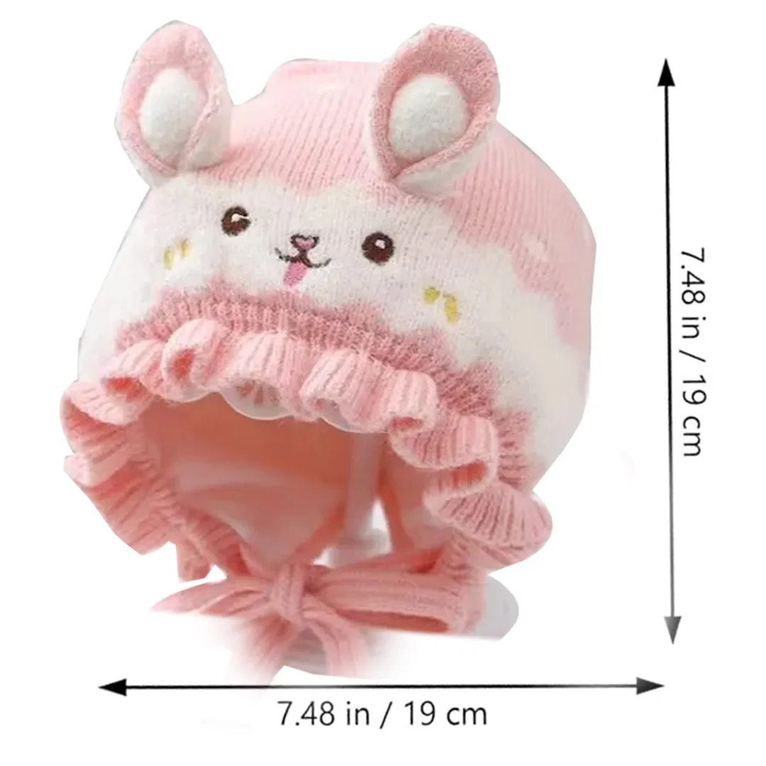 Babymoon Unisex Rabbit Winter Boy’s Girls Kids Cap Hat Baby Headwear | 0-24 M | Pink
