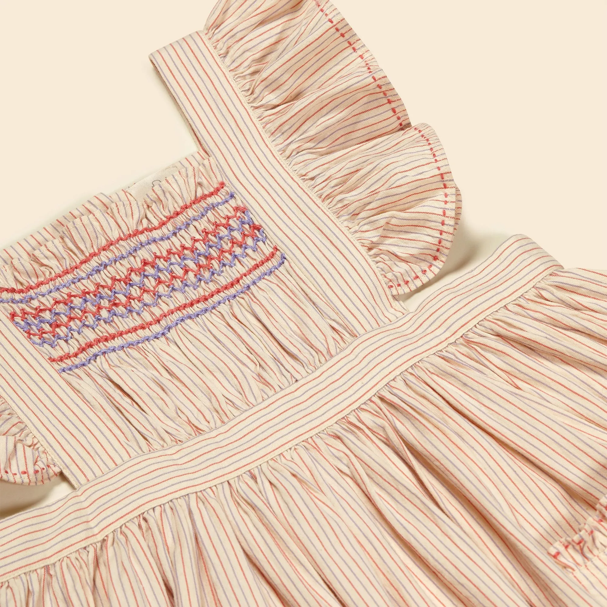 Bessie Pinafore in Cazan Stripe