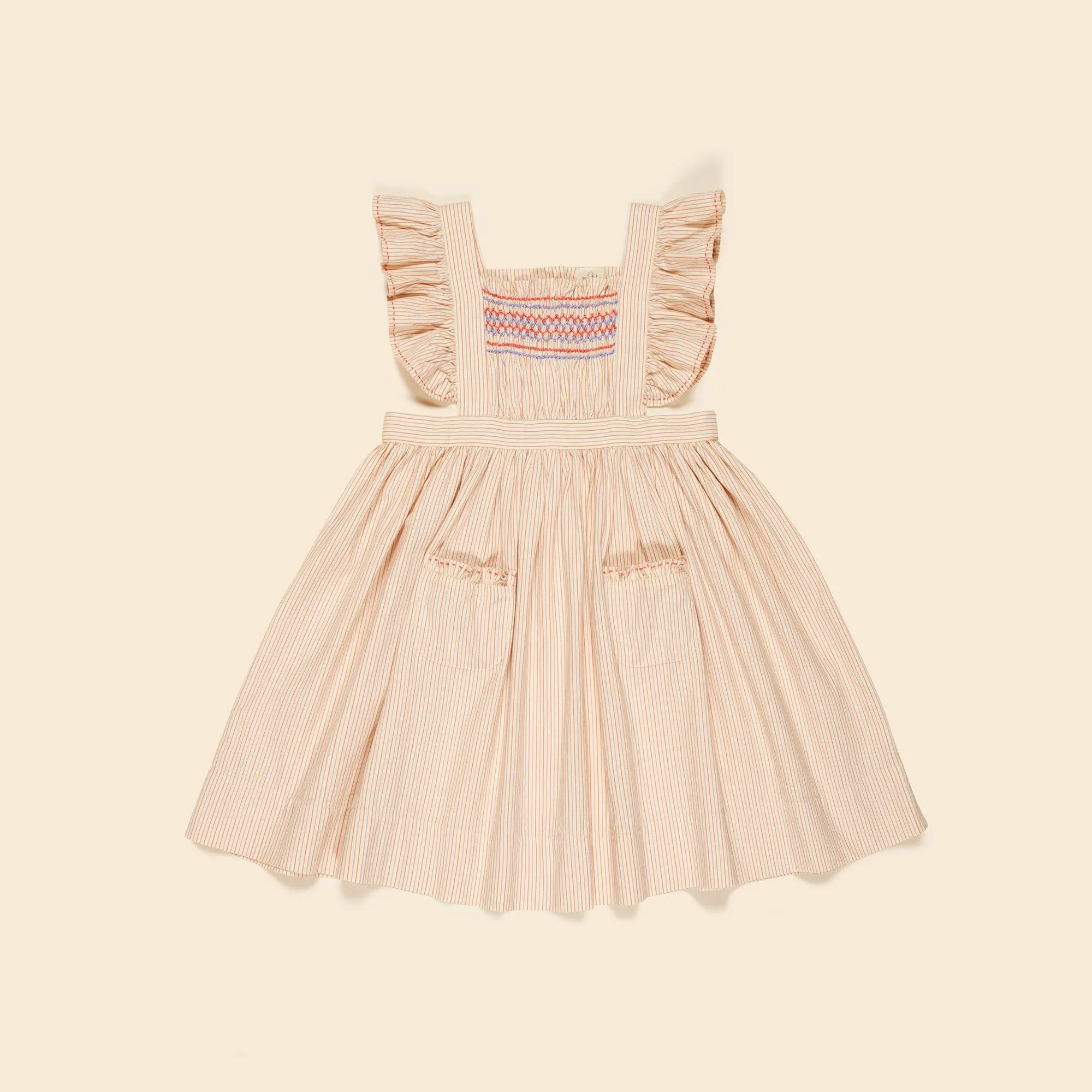 Bessie Pinafore in Cazan Stripe