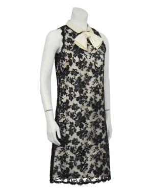 Black Lace and Sequin Cocktail Dress