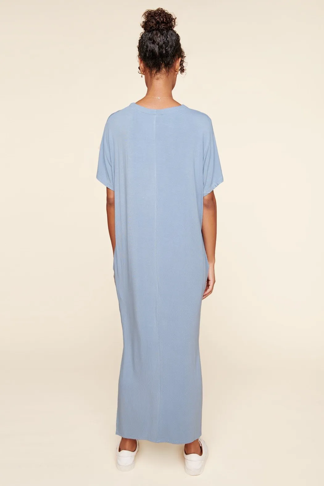 Blanca Jersey Knit Draped Maxi Dress