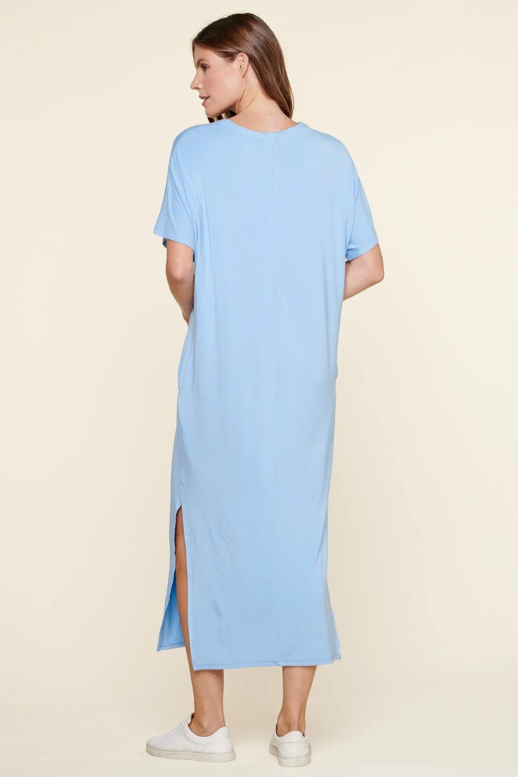 Blanca Jersey Knit Draped Maxi Dress
