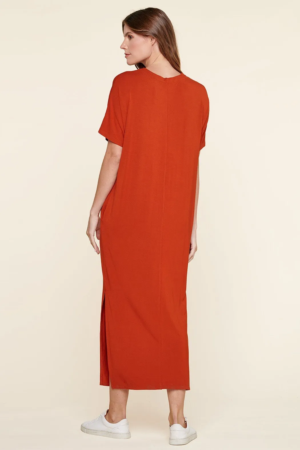 Blanca Jersey Knit Draped Maxi Dress