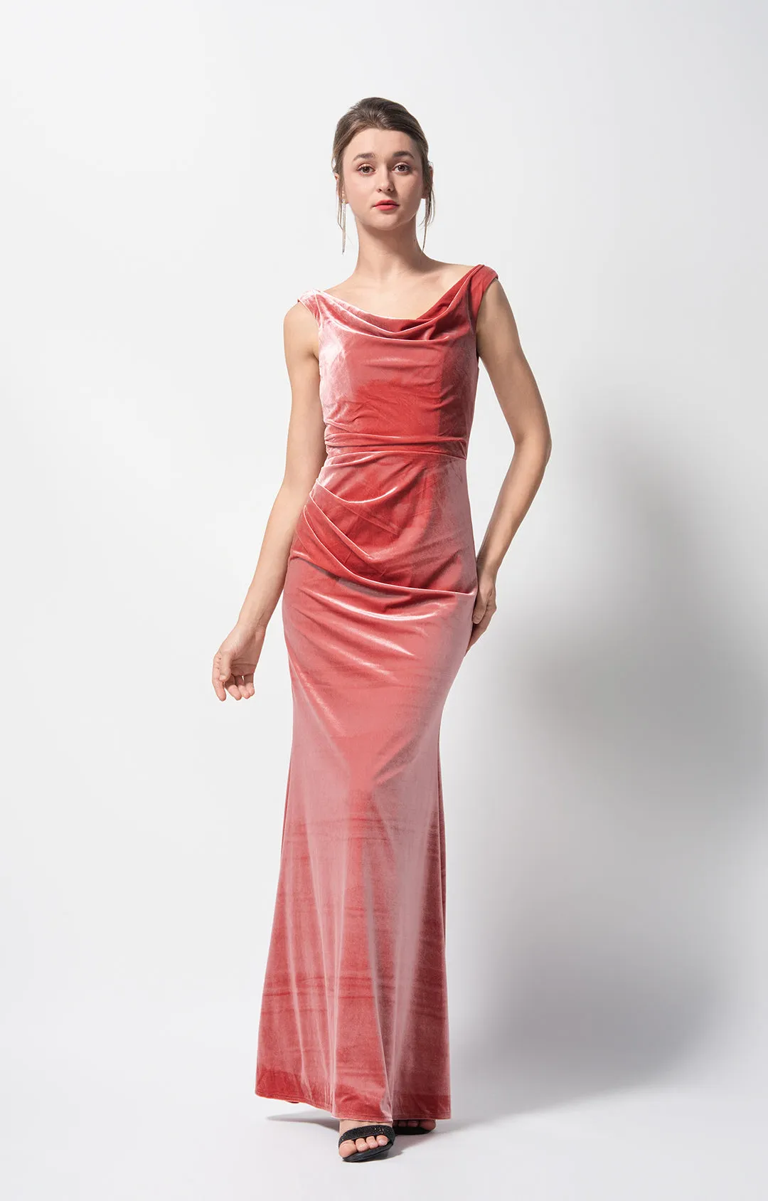 Cowl Neck Figure-Flattering Cut Mermaid