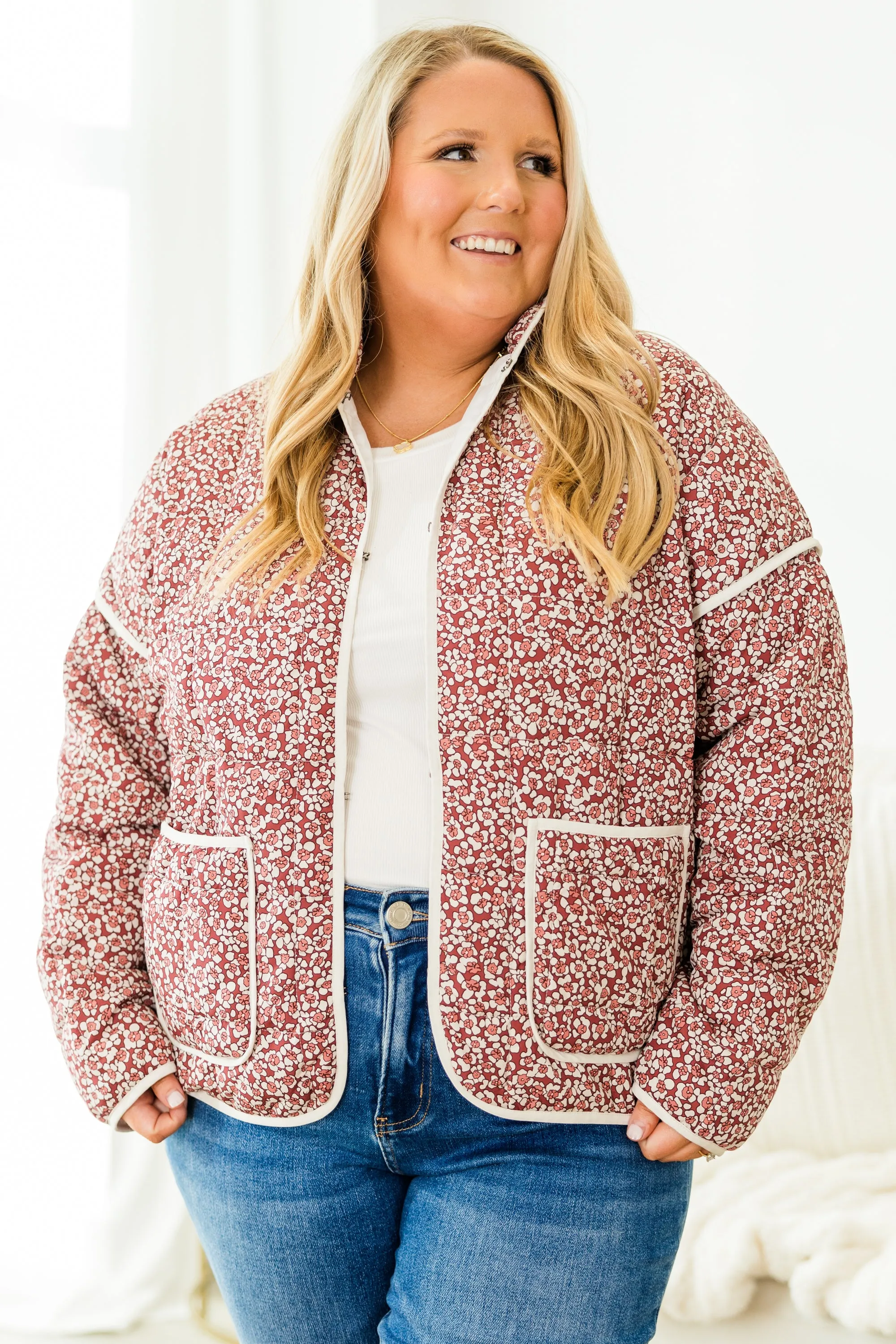 Cozy Meadow Jacket, Maroon