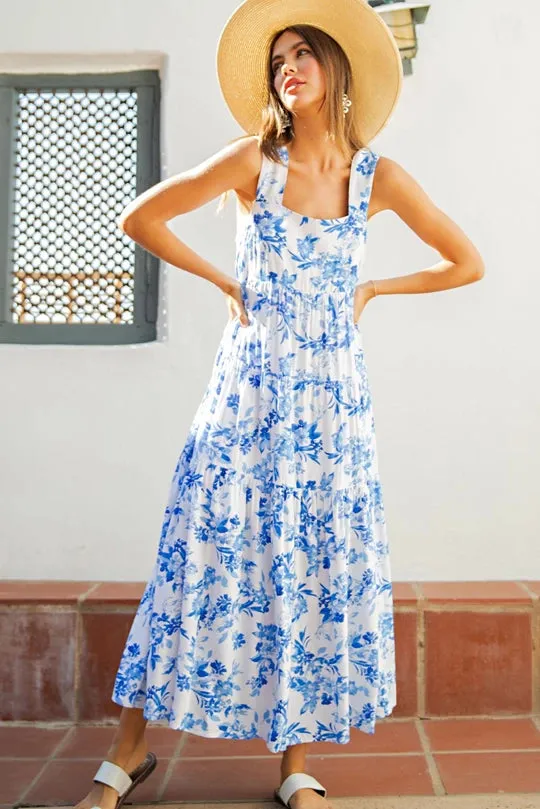 Danika Floral Print Tiered Dress