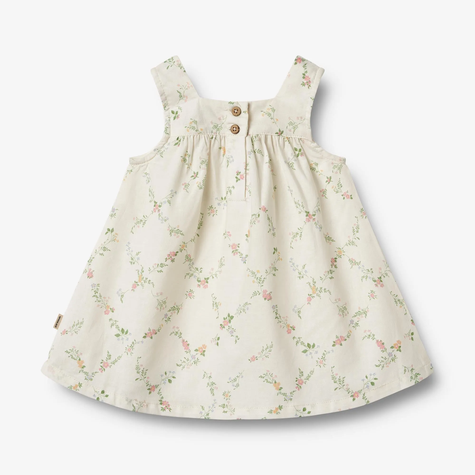 Dress Ayla - ivory checked flowers