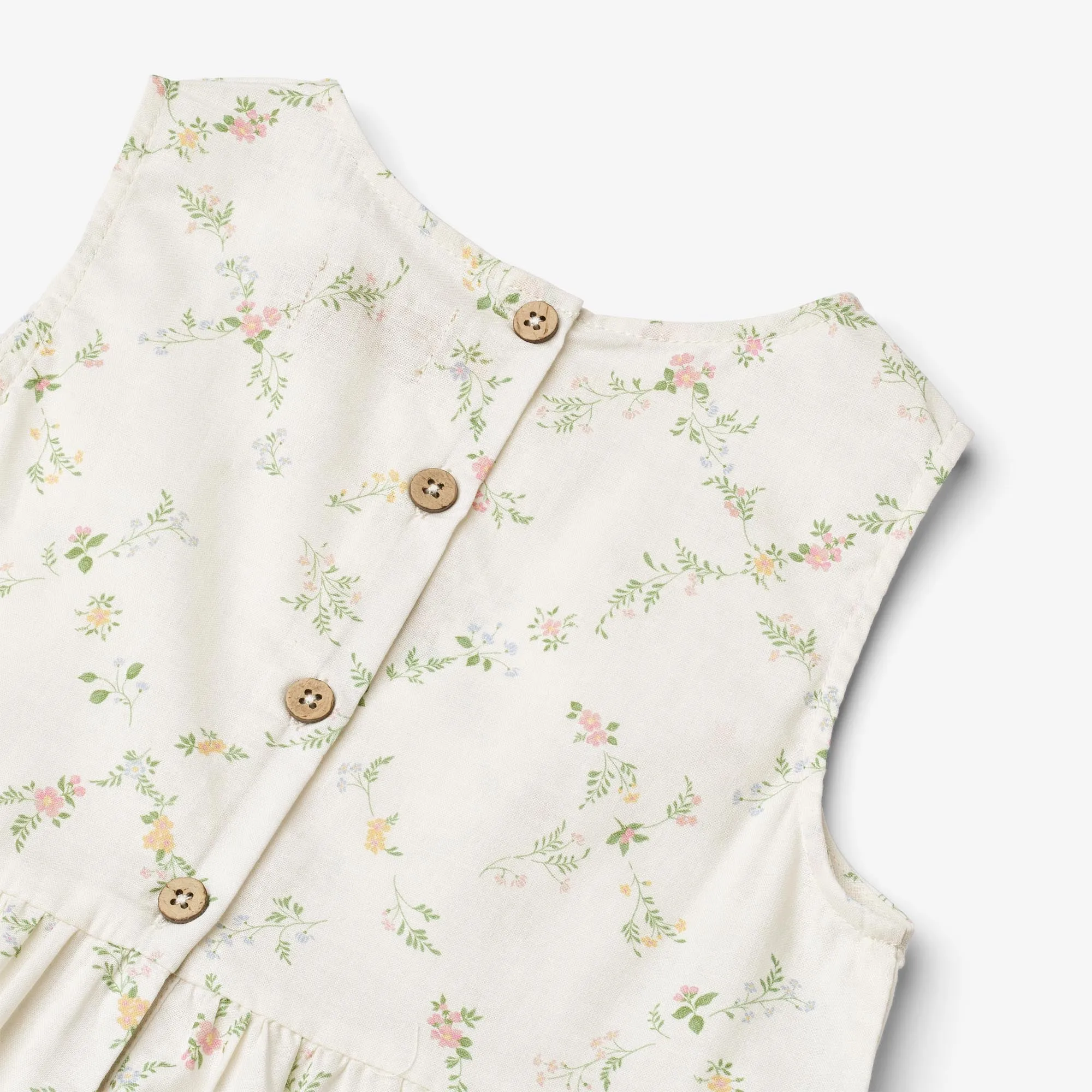 Dress Luise - ivory checked flowers