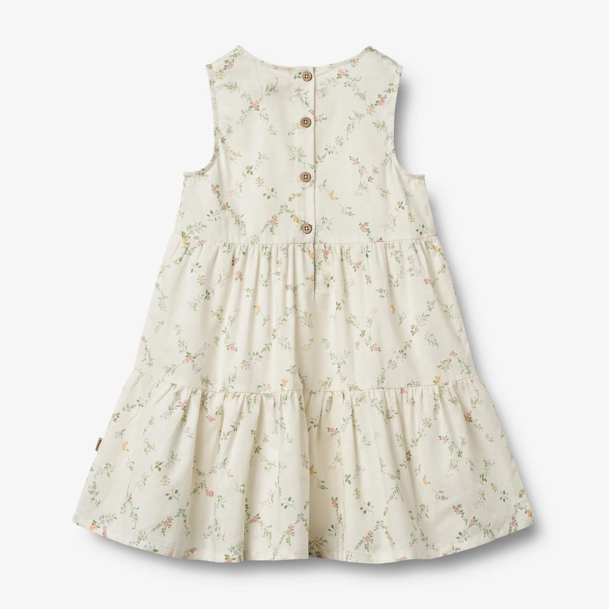Dress Luise - ivory checked flowers
