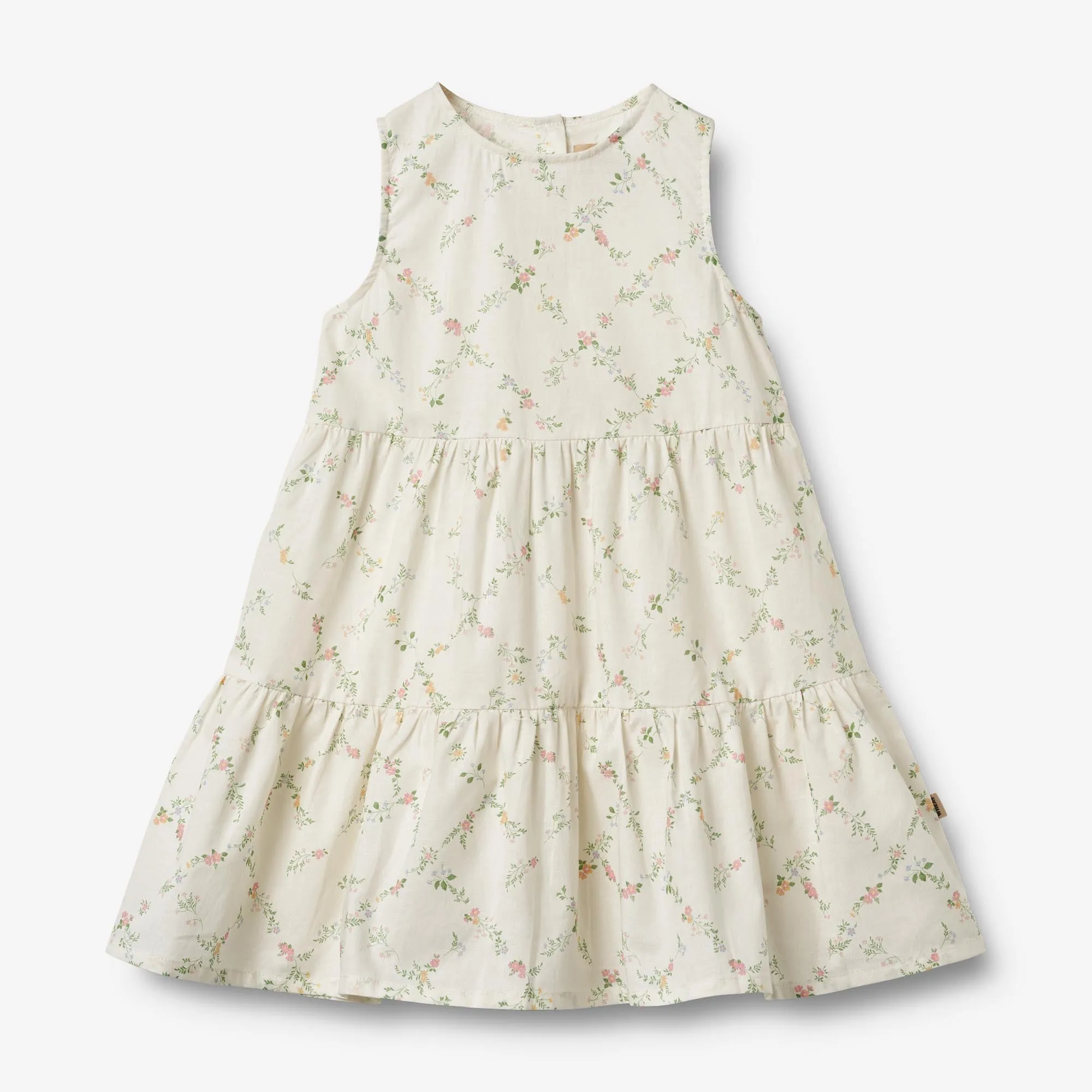 Dress Luise - ivory checked flowers