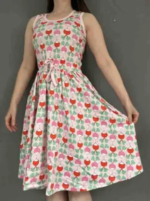 DUNS Adult Sleeveless Gathered Dress - Radish Blushing Bride