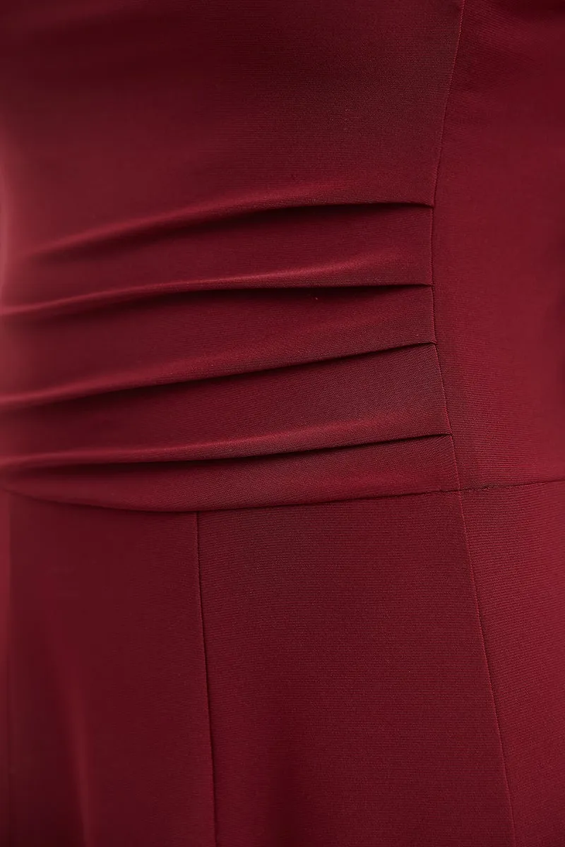 Flared Business Dress with 3/4 Sleeves