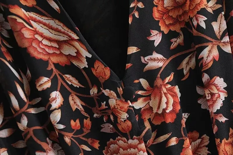 FLORAL PRINT MIDI DRESS