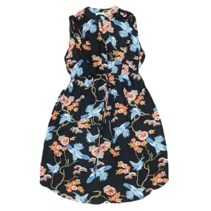 Flowers   Birds Maternity Dress, MED