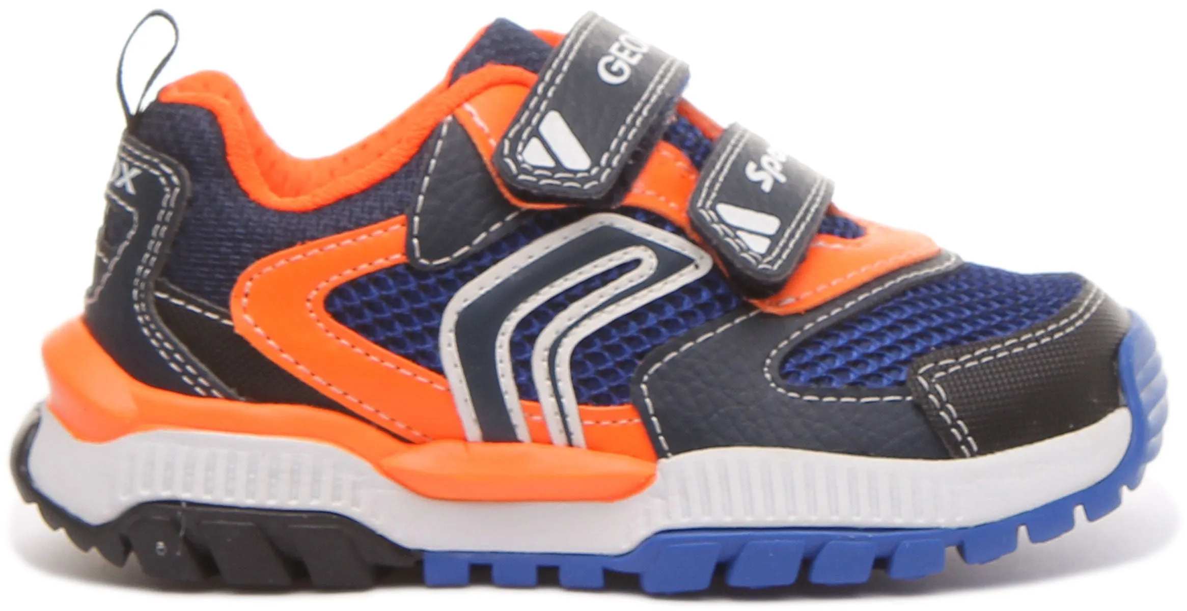 Geox J Tuono B.D In Navy Orange For Kids