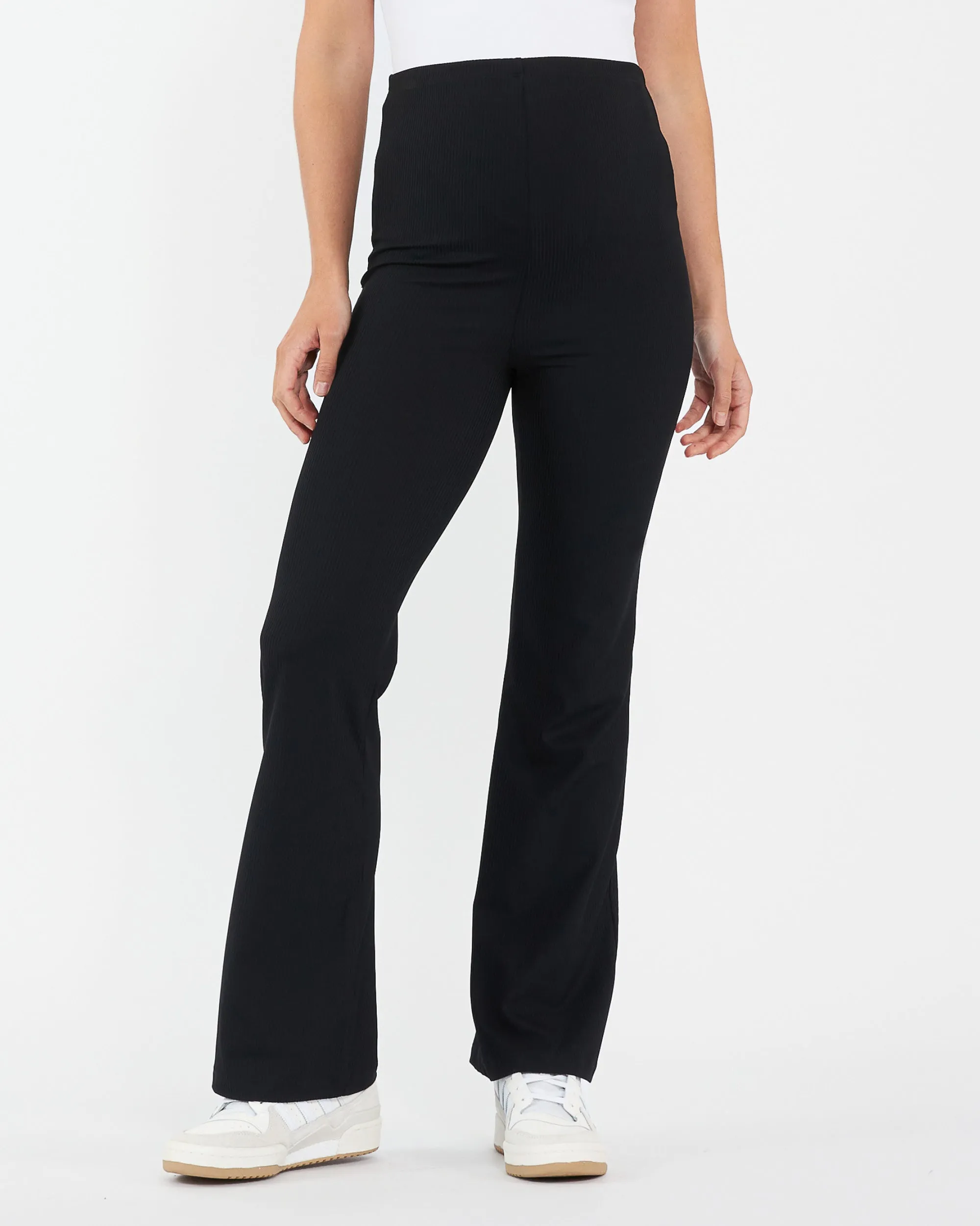 Jonah Rib Flare Pant Black