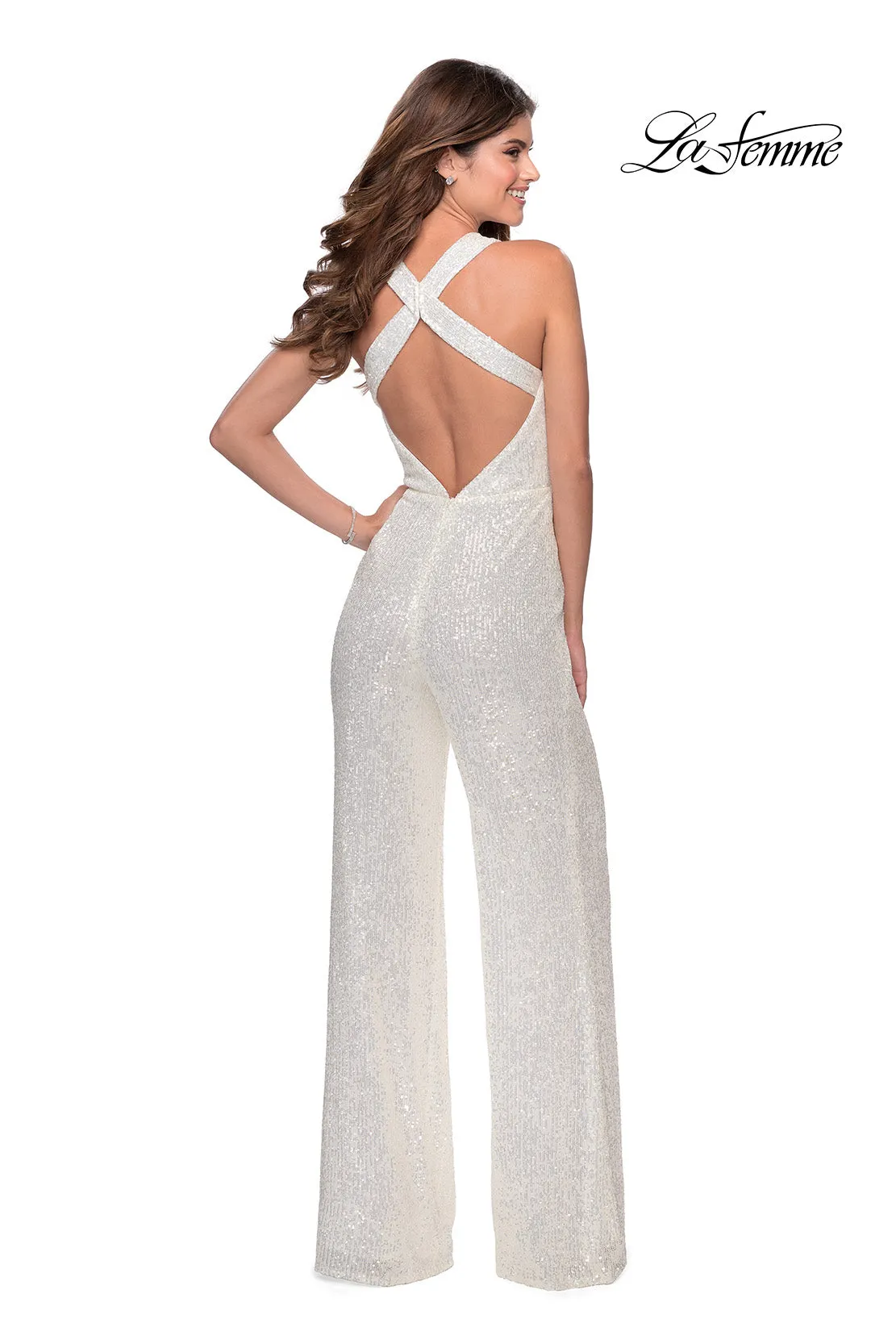 La Femme 28719 Sequin Jumpsuit