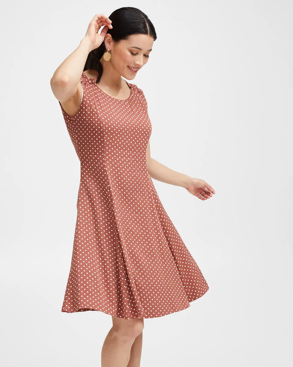 Pinafore Nursing Dress - Rust Polkadot