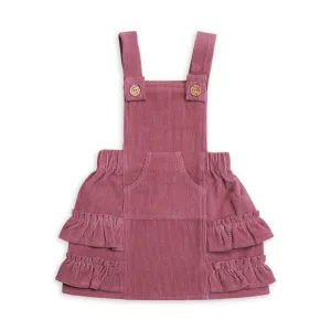 Tiny Twig Pinafore Corduroy Dress Rose